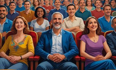 אנשים יושבים בתיאטרון, צילום אילוסטרציה AI