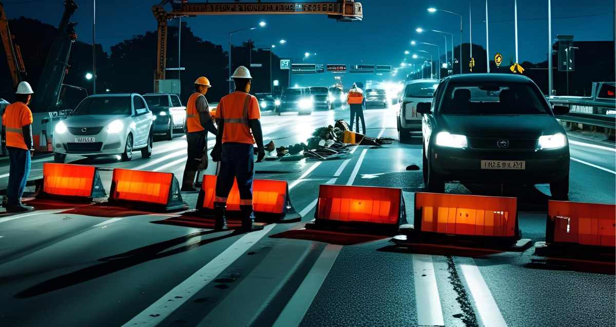 פועלים חוסמים כביש בלילה, הדמיית בינה מלאכותית: מרחב אונליין