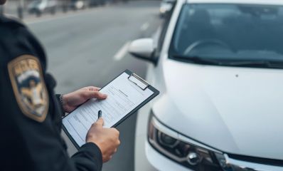 שוטר רושם דוח ליד רכב לבן, הדמיית בינה מלאכותית: מרחב אונליין